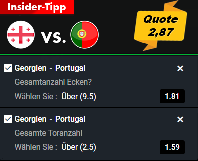 Bester Tipp Georgien Portugal EM 26.06.2024