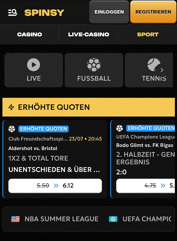 Mobile Ansicht Spinsy Spinsy Mobile Screenshot