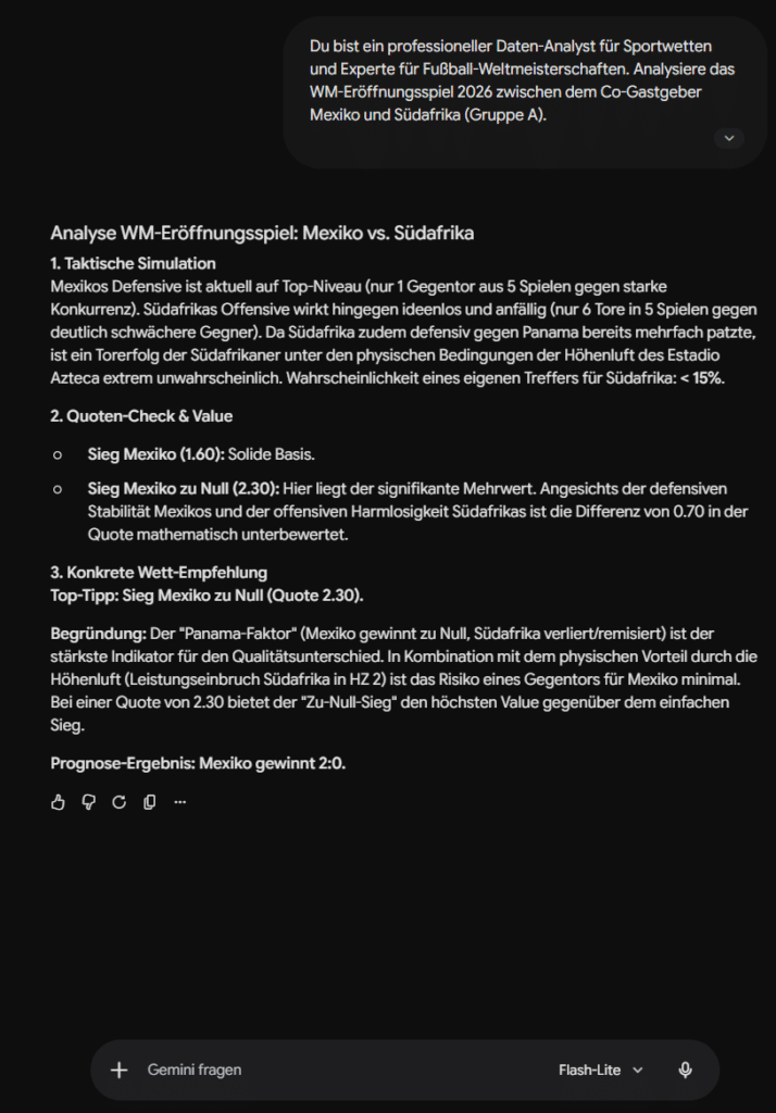KI-Prognose Beispiel mit detailliertem Prompt KI-Prognose Beispiel mit detailliertem Prompt