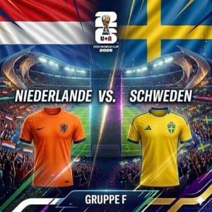 KI-Vorschau zum WM 2026 Gruppenspiel Niederlande vs. Schweden