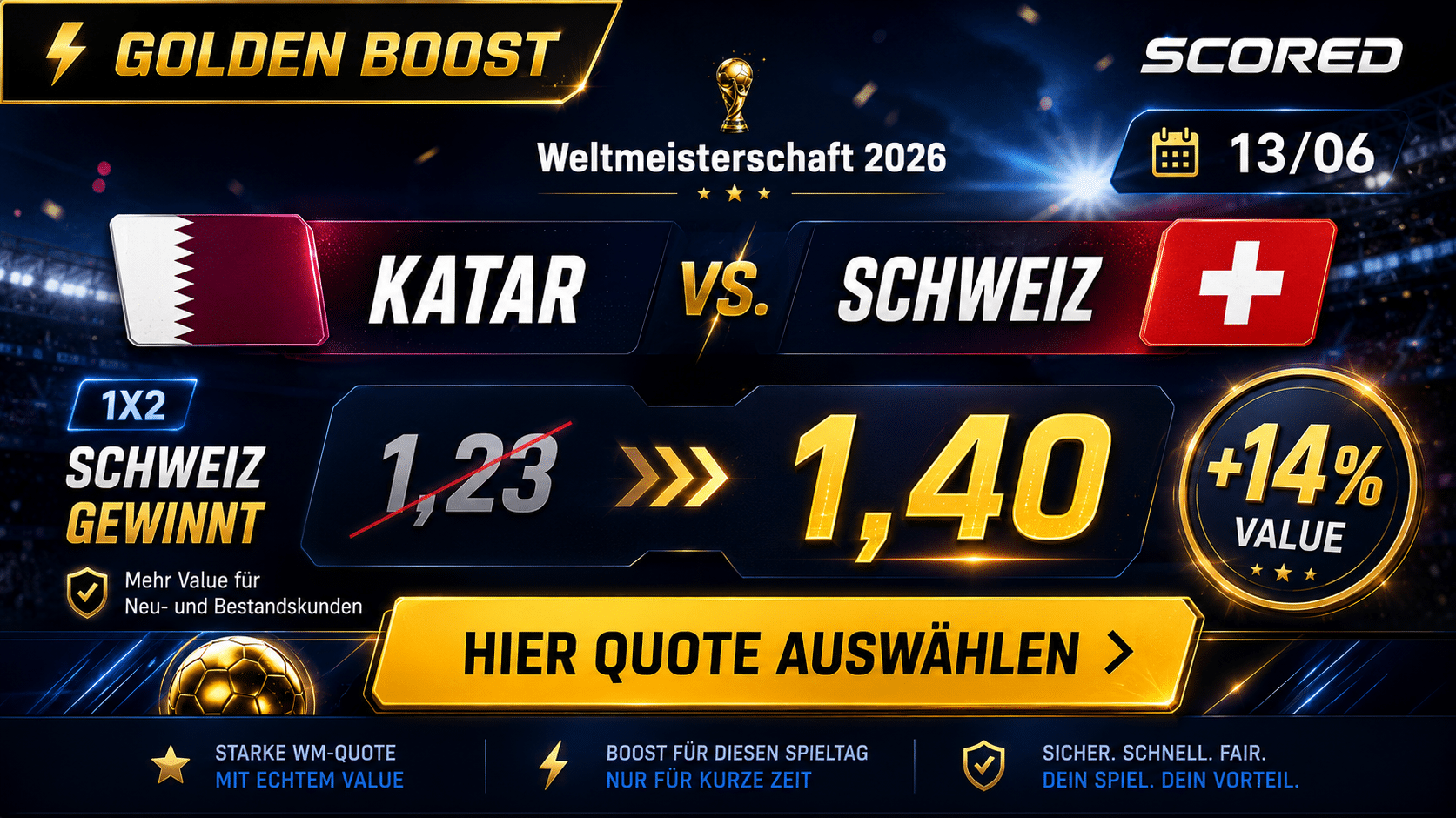 Beste Quote zum WM-Samstag