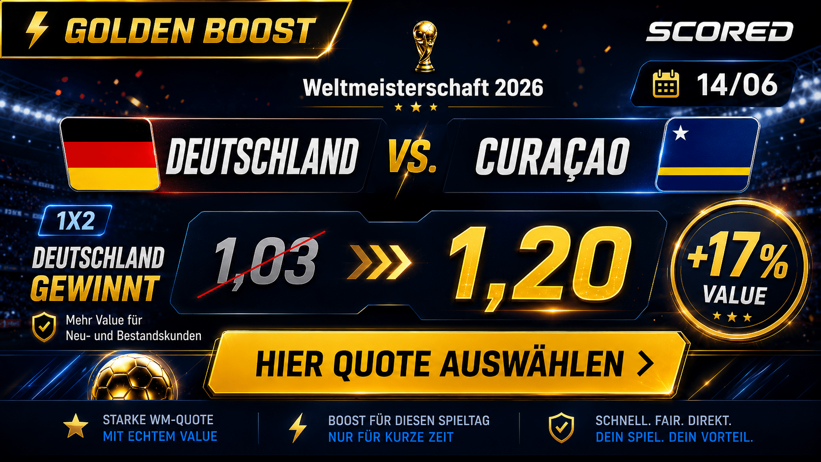 Beste Quote zum WM-Sonntag