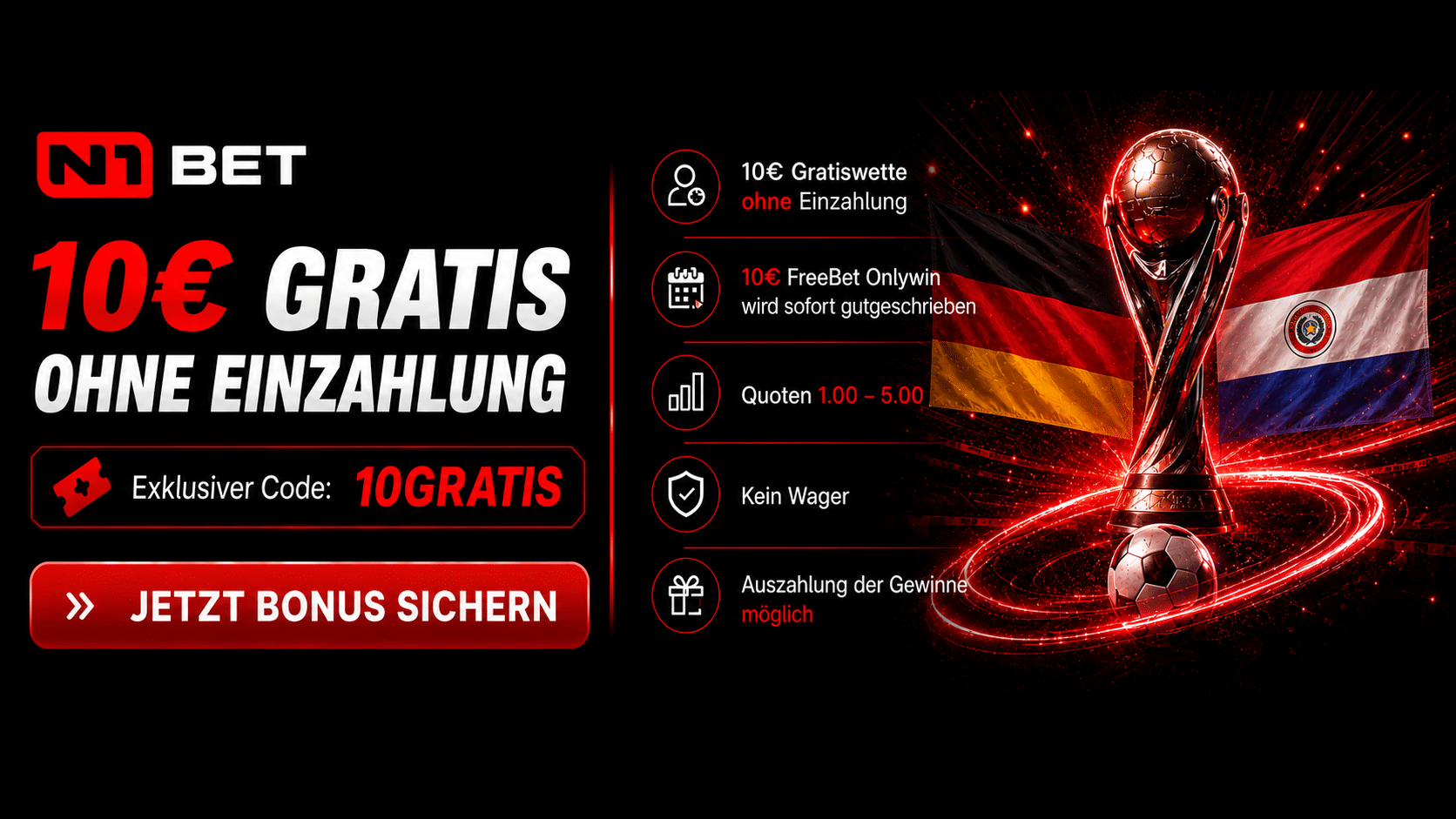 N1Bet Bonus ohne Einzahlung EXKLUSIVER Code