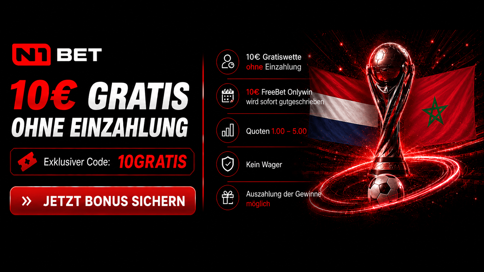 N1Bet Bonus ohne Einzahlung EXKLUSIVER Code