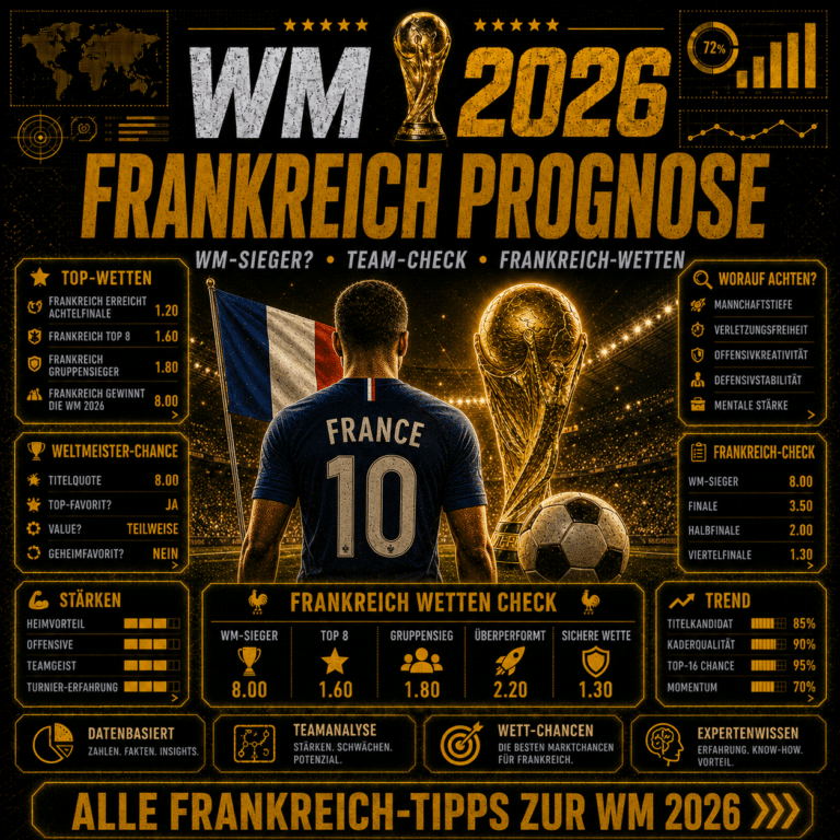 Frankreich der Top-Favorit auf den Titel? KI-Prognose & Langzeitwette