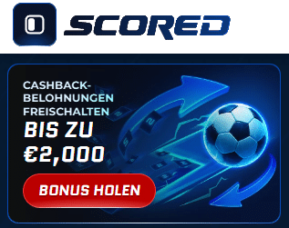 Scored Cashback Sportwetten bis zu 2000€