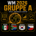 WM 2026 Gruppe A. Alle Spiele, Ergebnisse und Quoten.