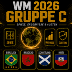 WM 2026 Gruppe C. Alle Spiele, Ergebnisse und Quoten.
