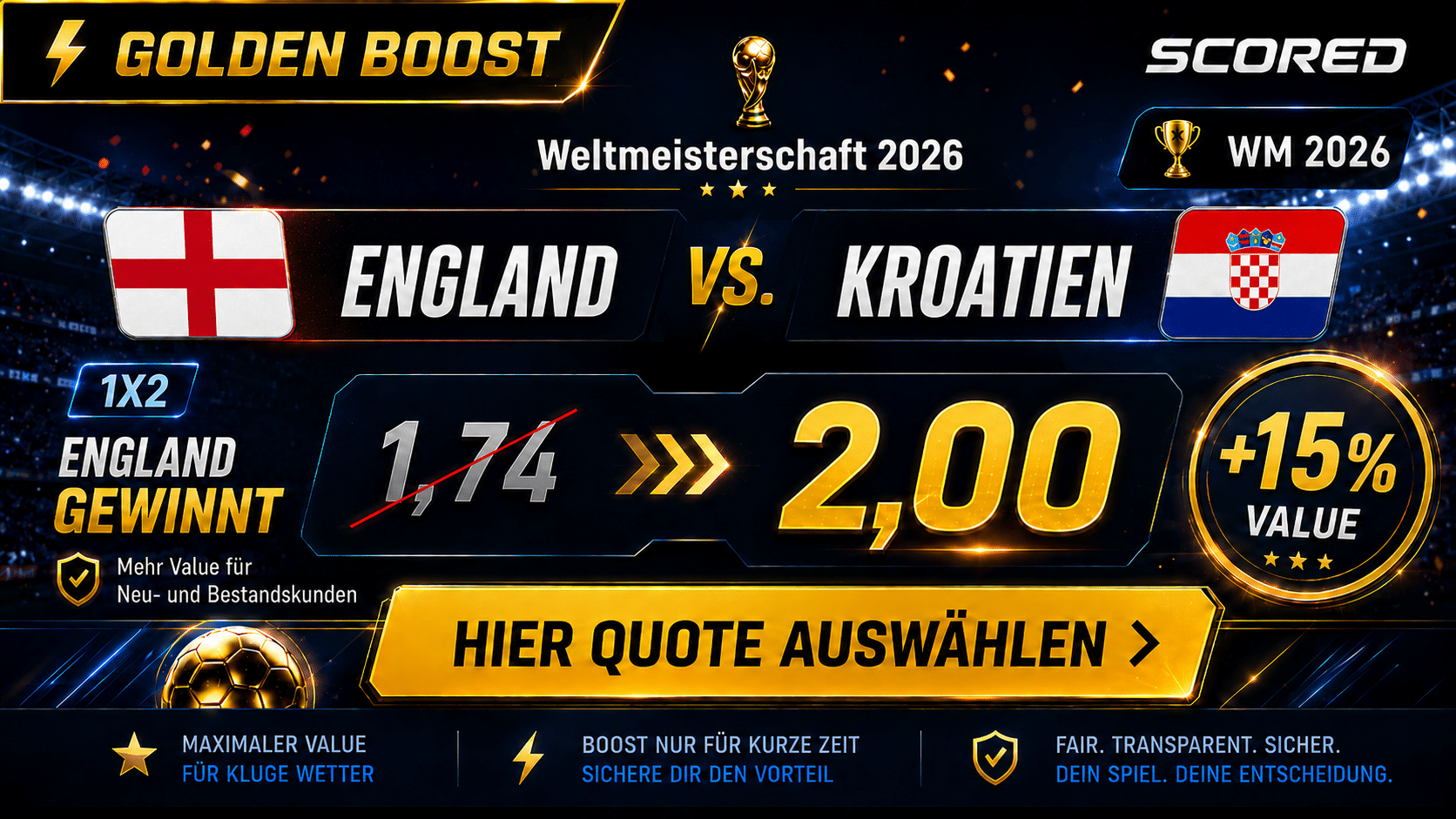 Beste Quote zum WM-Mittwoch