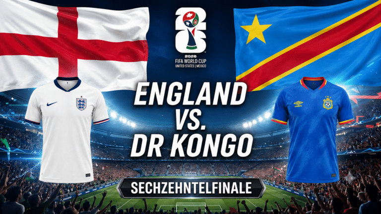 England vs. DR Kongo Tipp, KI-Prognose & Quoten 01.07.2026