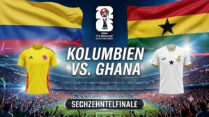 Kolumbien gegen Ghana Prognose im Sechzehntelfinale der WM 2026.