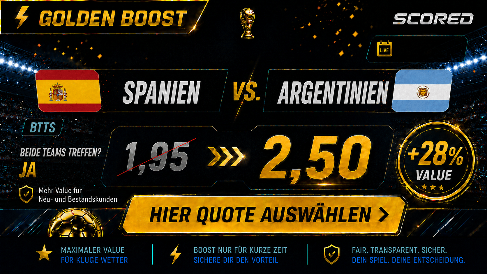 Beste Wettquote für zum WM Finale am 19.07.26