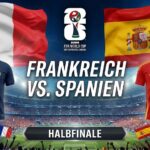 Grafik zum WM-Halbfinale Frankreich gegen Spanien 2026