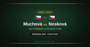 Grafik zum Tennis-Finale Muchová gegen Nosková beim Wimbledon 2026