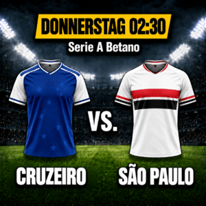 Cruzeiro vs São Paulo Tipp, Prognose & Quoten 08.10.2026